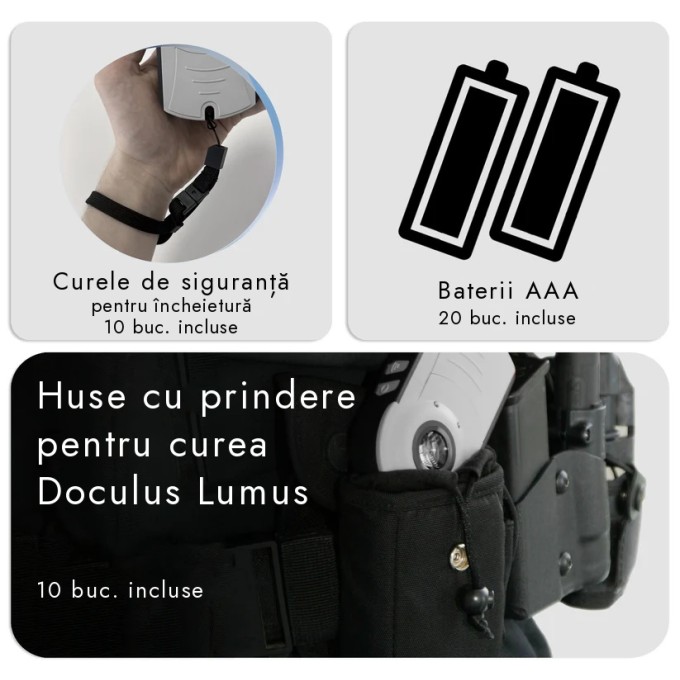 Set 10 Doculus Lumus Frontline 15X - culoare Gri 